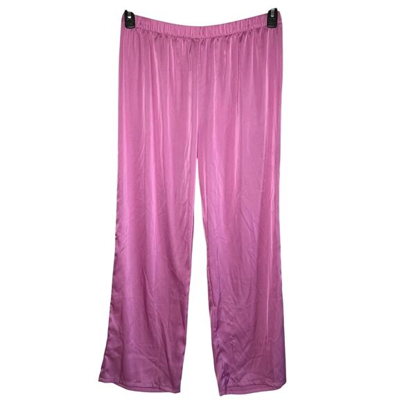 Juicy Couture Pink Satin Pajama Pants Rhinestone Logo on the Rear Size XL - Picture 5 of 13